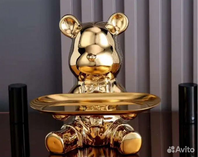 Статуэтка конфетница ключница медведь