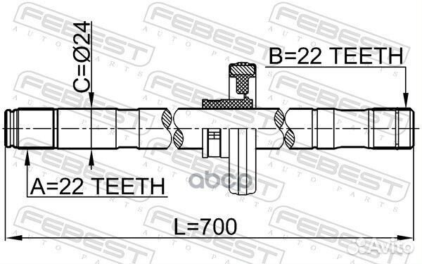 Полуось nissan sunny/almera -13 прав. 0212B10atrh