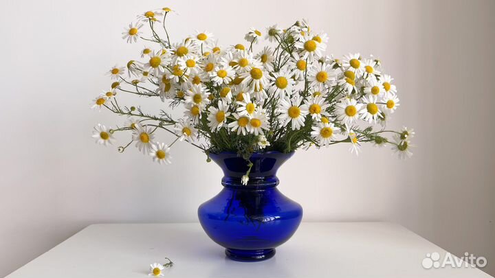 Ваза Лилия лзхс цветное стекло Антик СССР Яновская