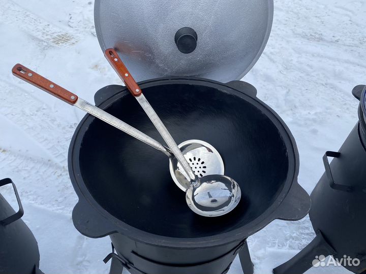 Шумовка и половник для казана