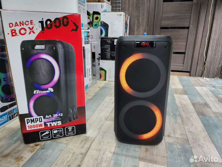 Колонка Eltronic 20-12 Dance Box 1000 2микрофона