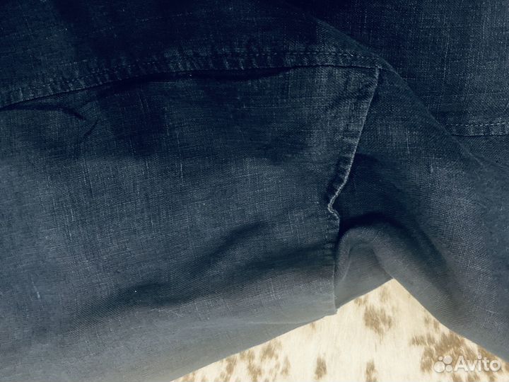 Льняное синее платье Kayros