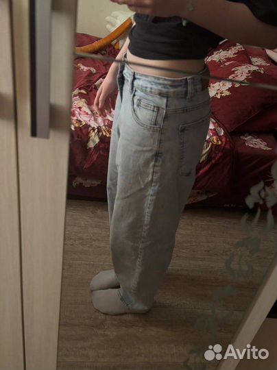 Джинсы женские широкие 46 размер