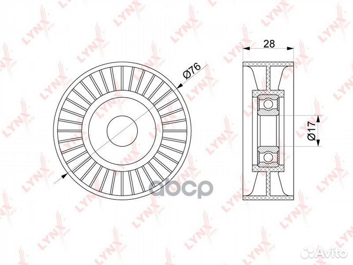 Ролик натяжной приводного ремня;MBZ C-class (W2