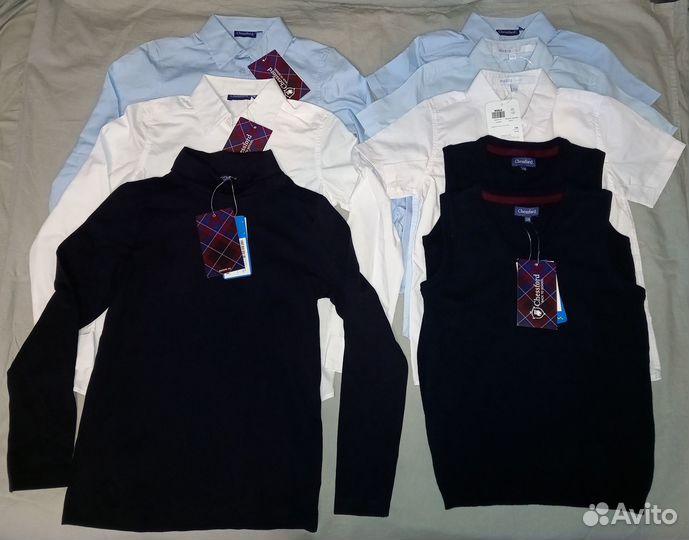 Костюм Orby р.128 + новые рубашки, жилеты и др