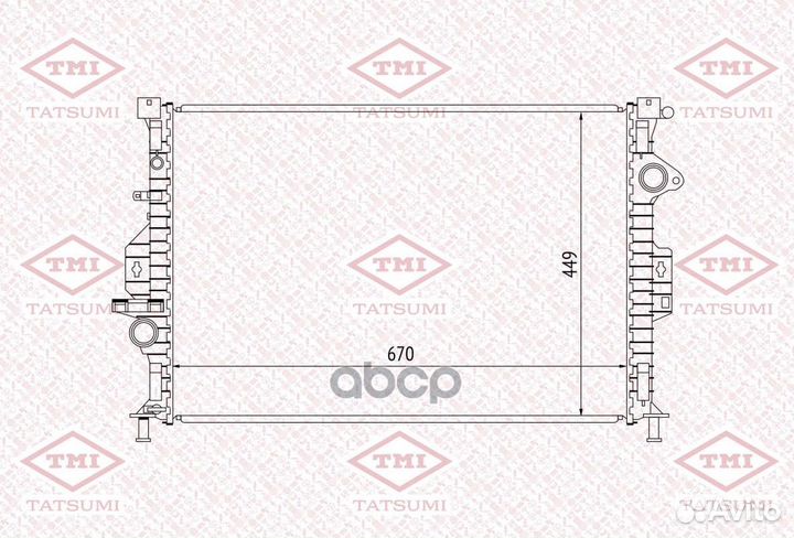 Радиатор системы охлаждения TGA1043 tatsumi