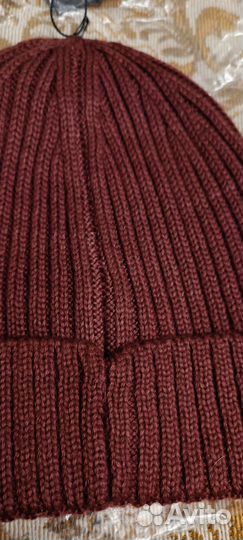 Шапка мужская бордовая