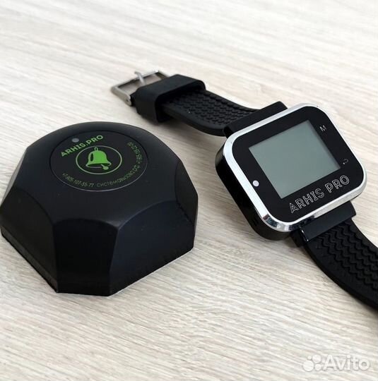 Кнопка вызова официанта модель Бургер с часами