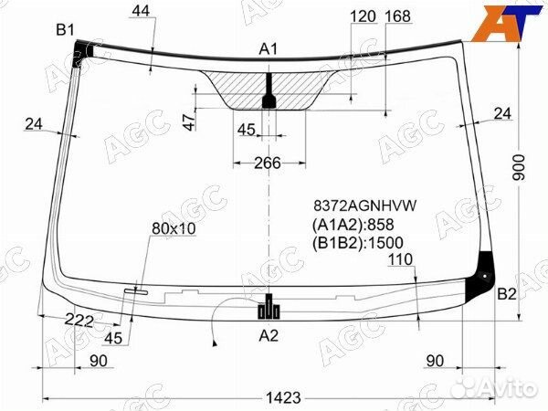Стекло лобовое toyota RAV4