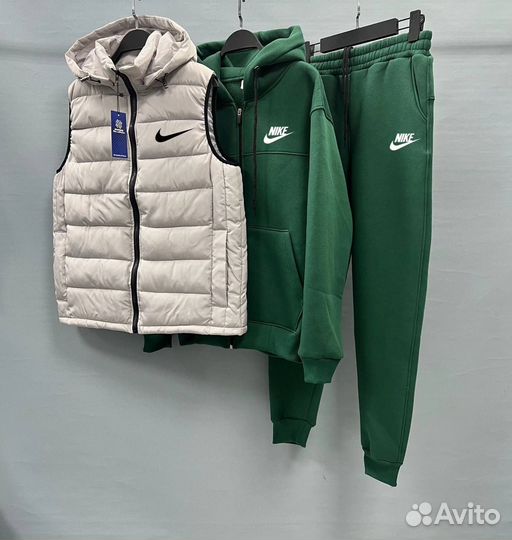 Спортивный костюм мужской тройка теплый на флисе