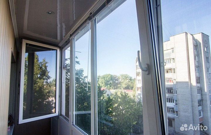 Остекление балконов и лоджий под ключ D5253