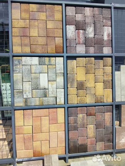 Тротуарная плитка брусчатка колормикс 40мм