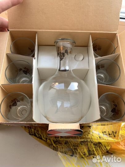 Набор графин и рюмки стопки арлекино