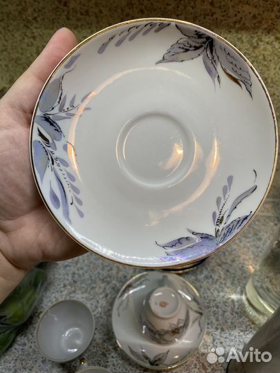 Блюдце из сервиза Жемчужный лфз