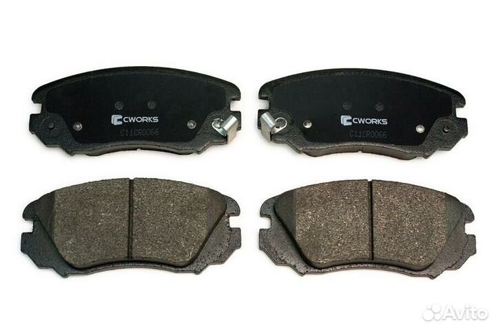 Колодки тормозные передние (Low Metallic) cworks C