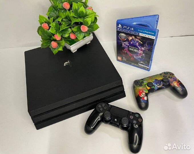 Sony PlayStation 4 Pro 1tb + игровой диск на ps4 