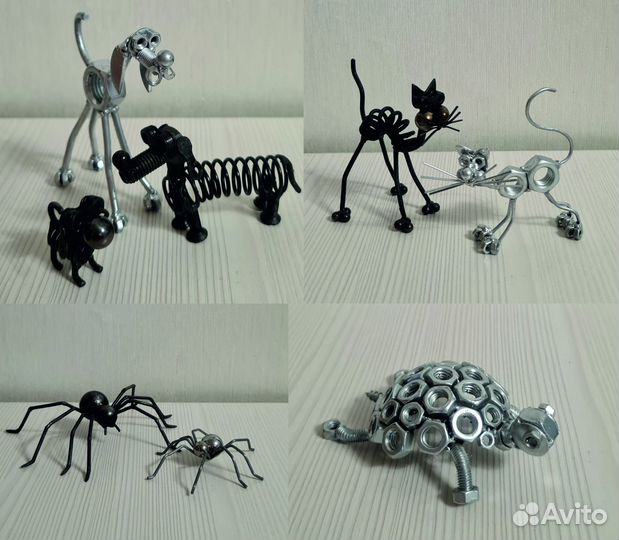 Фигурка из гаек и болтов