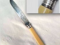 Антикварный Нож для хлеба серебро клеймо Англия
