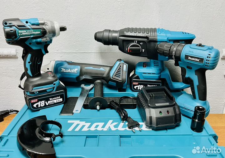 Аккумуляторный набор makita 4 в 1 (безщеточный)