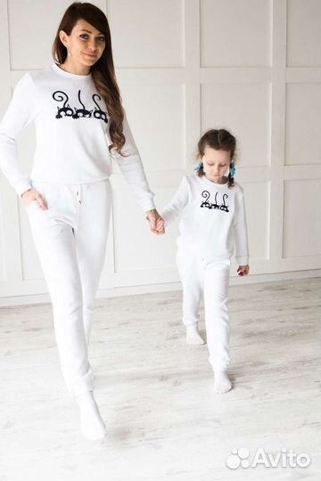 Спортивные костюмы Family look, S и 5-6лет новые