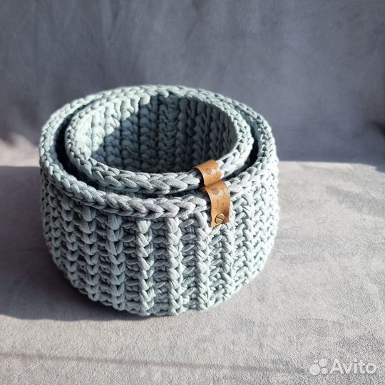 Набор корзин из трикотажной пряжи