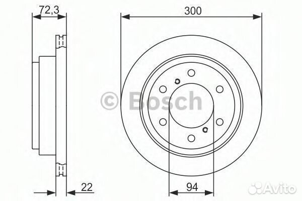 Тормозной диск 0986479373 bosch