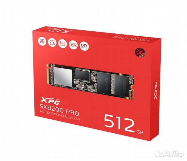 512 гб SSD M.2 накопитель adata XPG SX8200 Pro