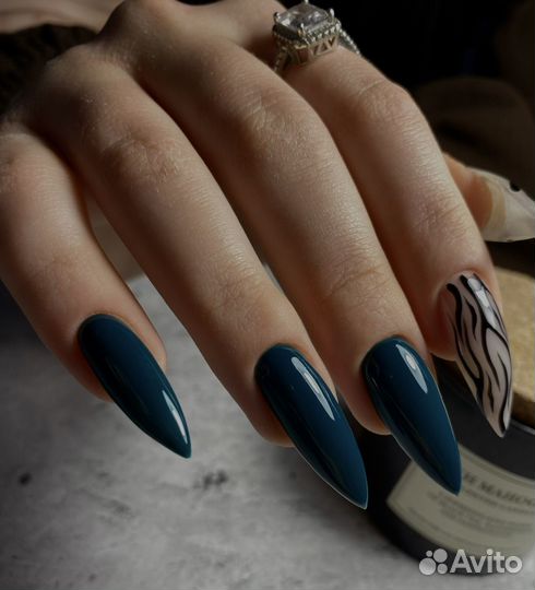 Маникюр за 1,5 часа, гель лак, наращивание ногтей