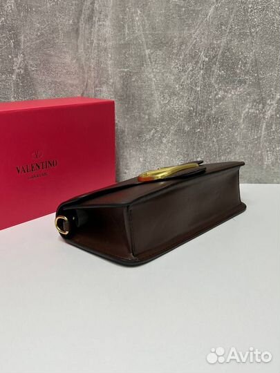 Новая женская сумка клатч Valentino коричневая