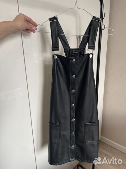 Сарафан кожаный XS