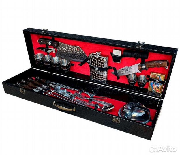 Шашлычный набор шампуров в кейсе