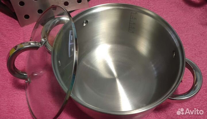 Кастрюли из нержавейки 5 и 3 литра