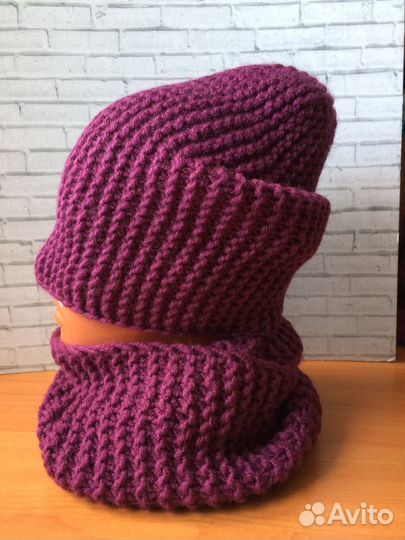 Шапка и снуд ручной работы