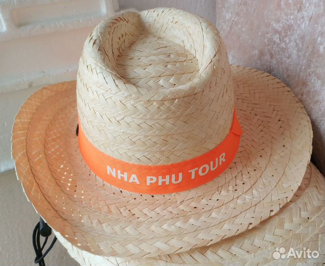 Шляпа соломенная летняя новая Вьетнам Dao Khi 30см