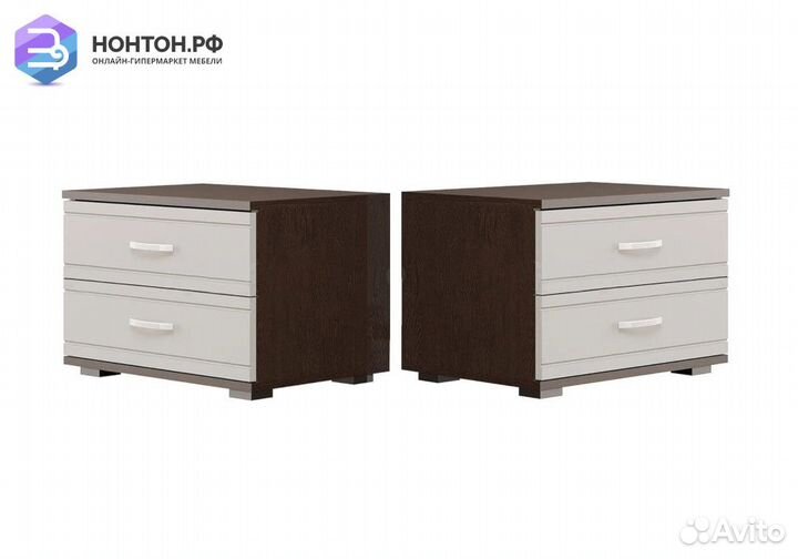 Комплект тумб Афина белый глянец / венге