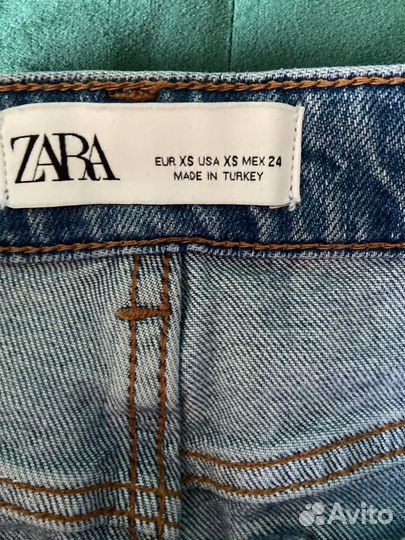 Джинсовая юбка миди zara