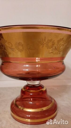 Ваза для фруктов,Богемия