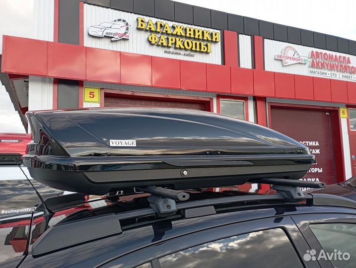 Автобокс Voyage 440л глянец на Опель Астра Н
