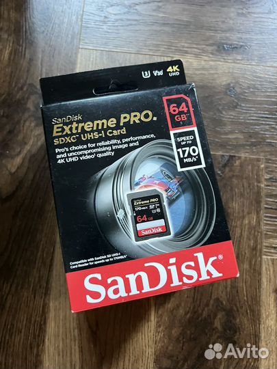 Sandisk extreme pro 64gb sdxc карта памяти