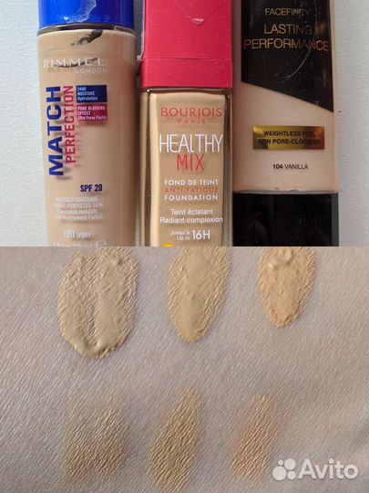 Много новых тональных пудр румян палеток