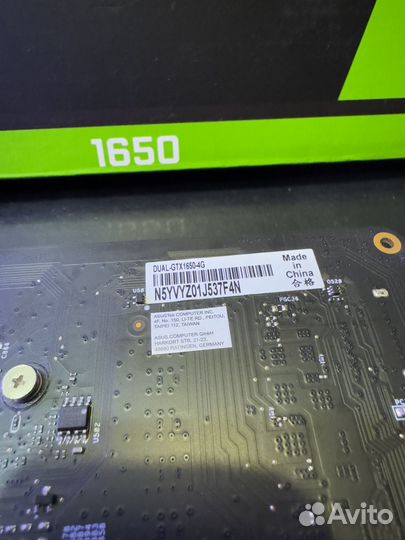 Видеокарта Asus GeForce GTX 1650 4GB Dual