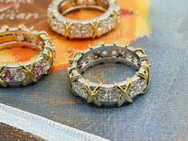 Золотое кольцо Sixteen Stone tiffany
