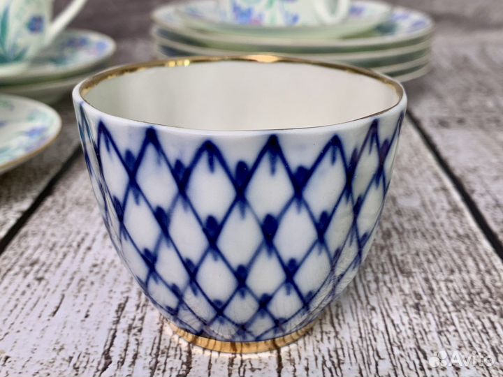 Костяной фарфор винтаж лфз кофейная пара