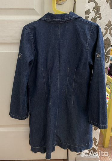 Джинсовая рубашка-туника