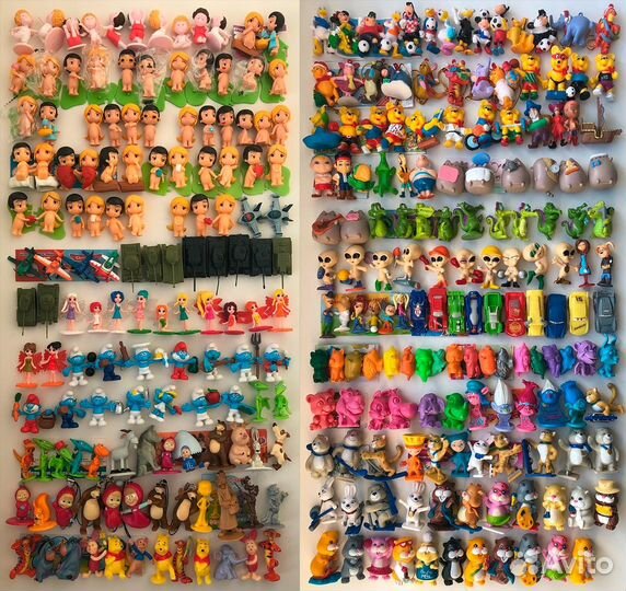 Игрушки единички некиндер овечки, пони, десерты