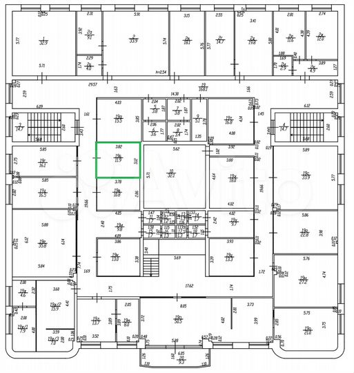 Помещение на первой линии, 11.9 м²