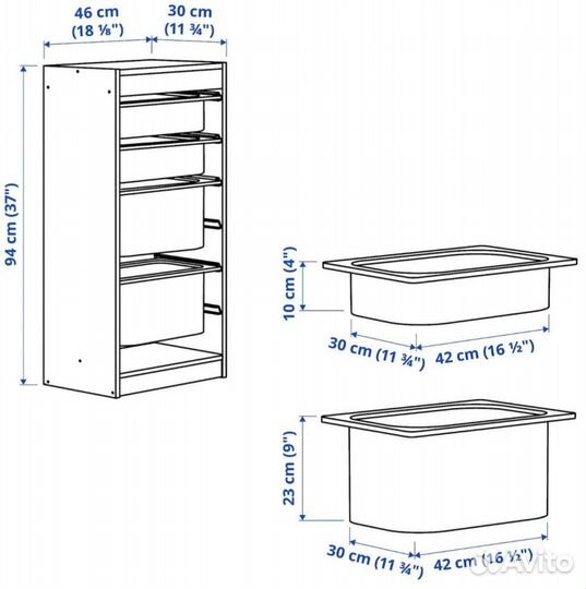 Стеллаж - IKEA trofast, 46х30х94, труфаст икеа