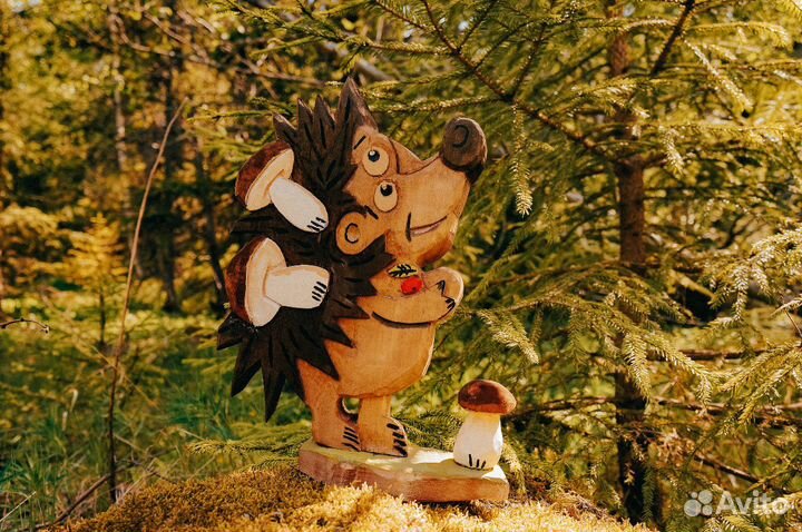 Ёжик из дерева