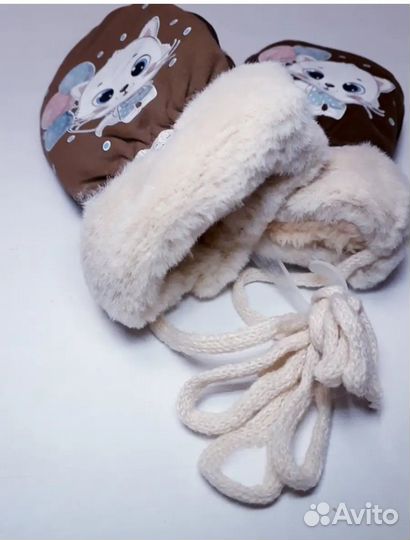 Варежки зимние детские