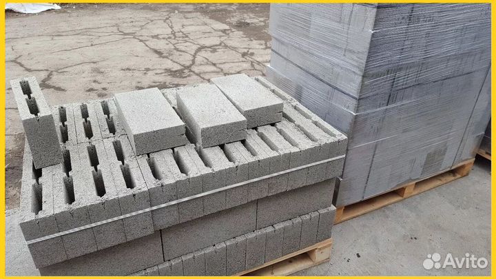 Керамзитобетонный блок полнотелый